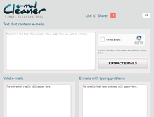 Tablet Screenshot of email-cleaner-tool.com